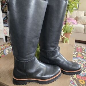 Reformation Black Textured Leather